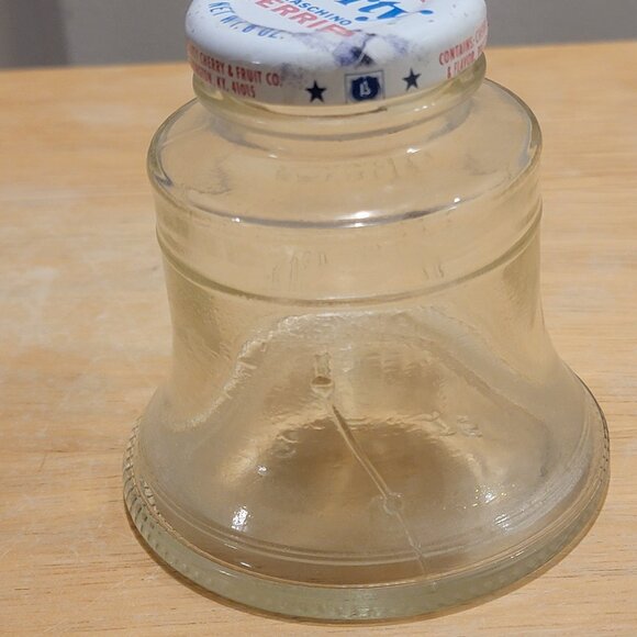 Vintage 1776-1976 Bicentennial Liberty Maraschino Cherries Bell Shaped 6 oz Jar - Picture 3 of 11